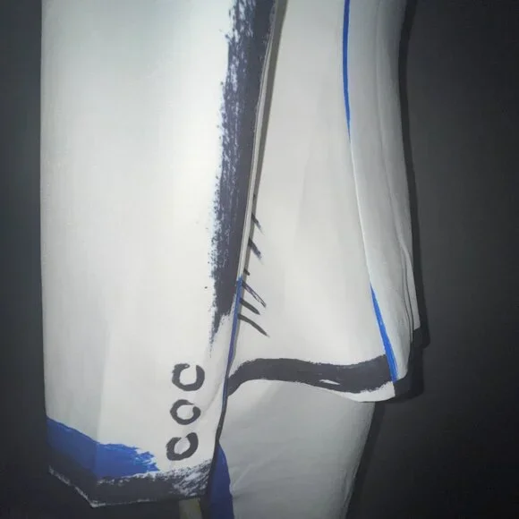 L'ATISTE COLOR ME BAD ARTSY PANTS SUIT GRAPHIC PAINTED CONTRASTING OUTLINE -  S - Picture 7 of 16